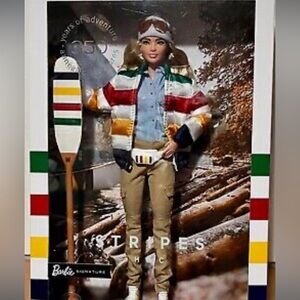 Barbie 350 Years of Adventure Hudson Bay Canada HBC Stripes Limited Edition